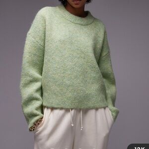 Green fluffy sweater
